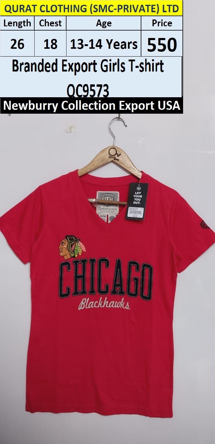 Newburry Collection Brand Girls T-Shirt QC9573 Export USA