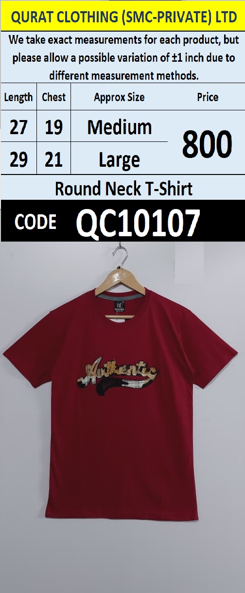 Round Neck Polo T-shirt - QC10107