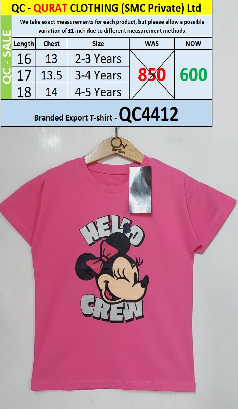 Hello Crew Branded Export T-shirt QC4412