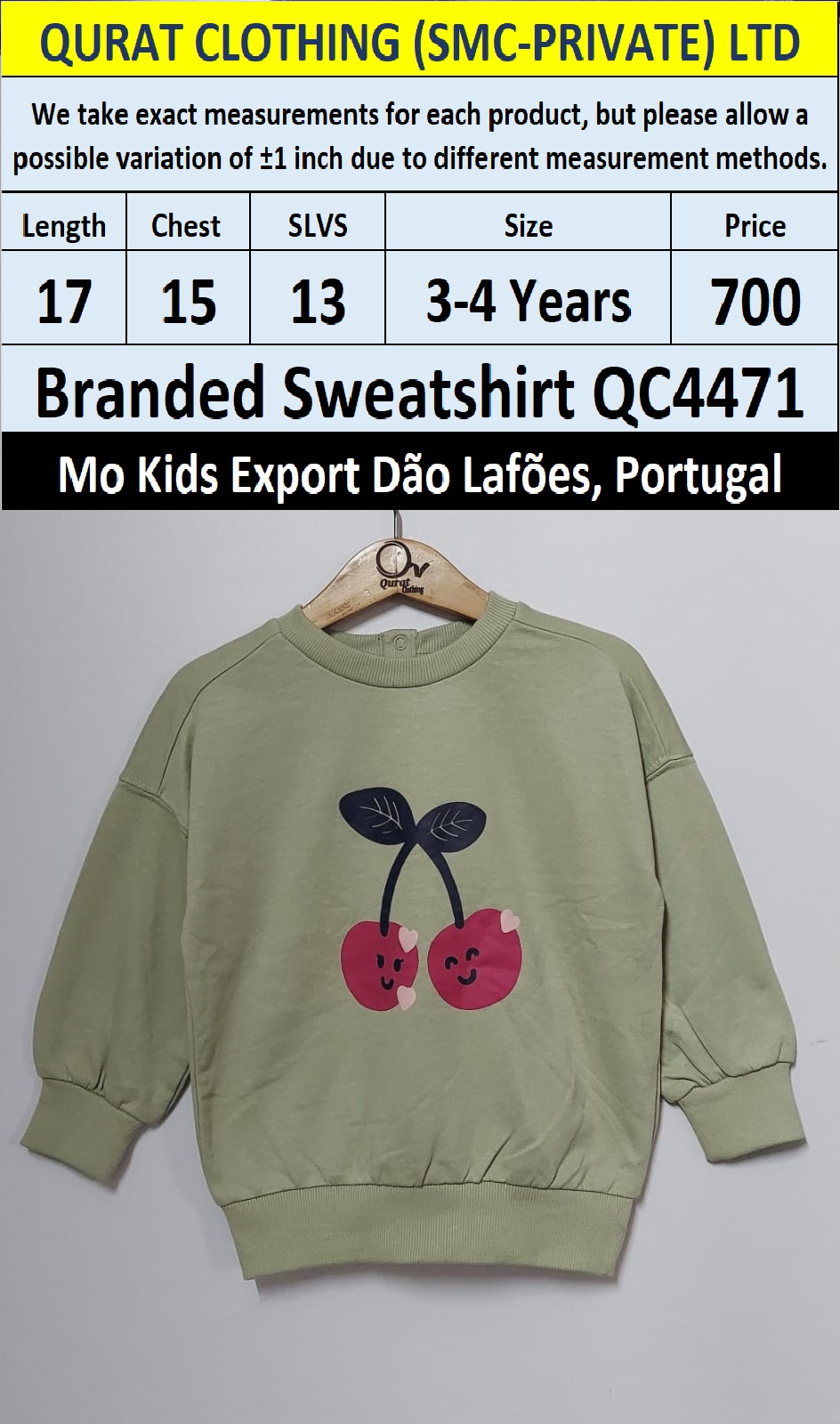MO Clothing Brand Sweatshirt Export Dão Lafões, Portugal - QC4471