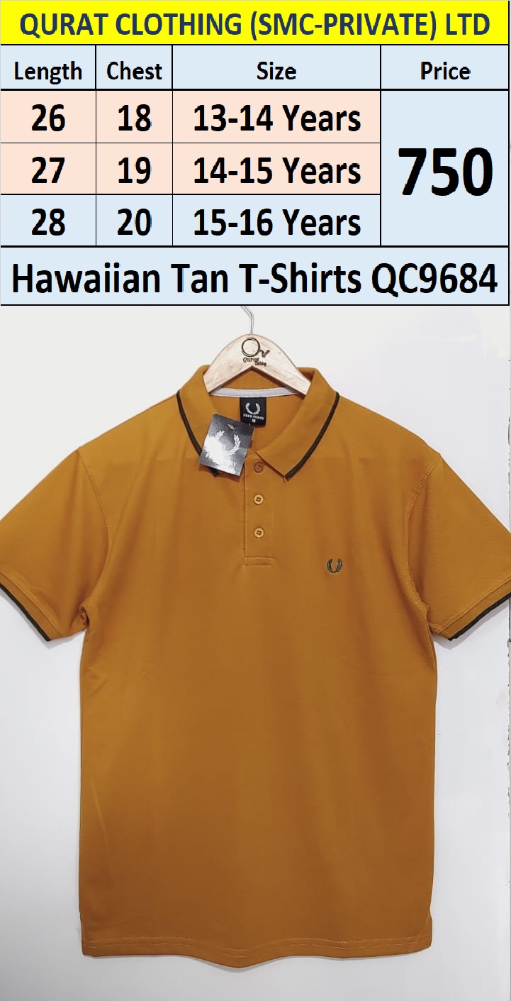 Hawaiian Tan Polo T-Shirts QC9684