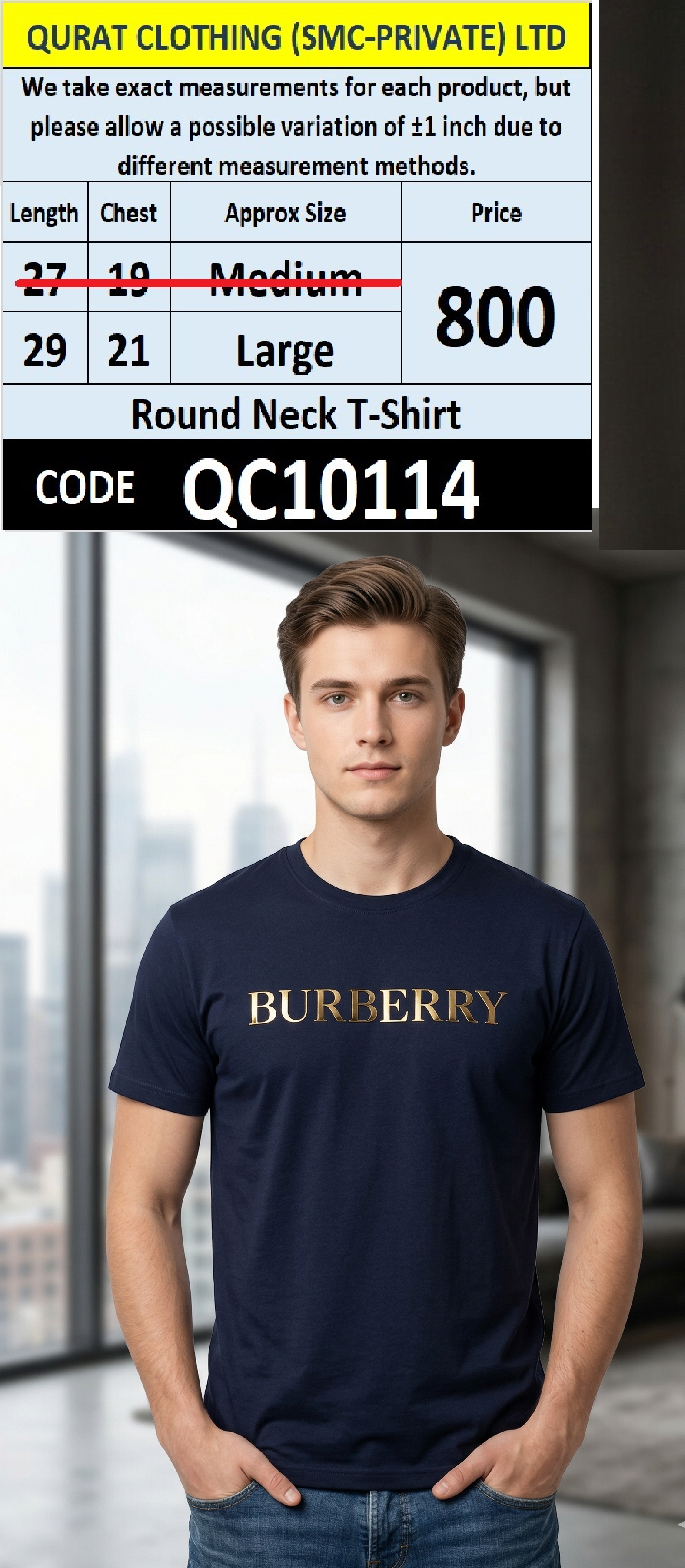 Round Neck Polo T-shirt - QC10114