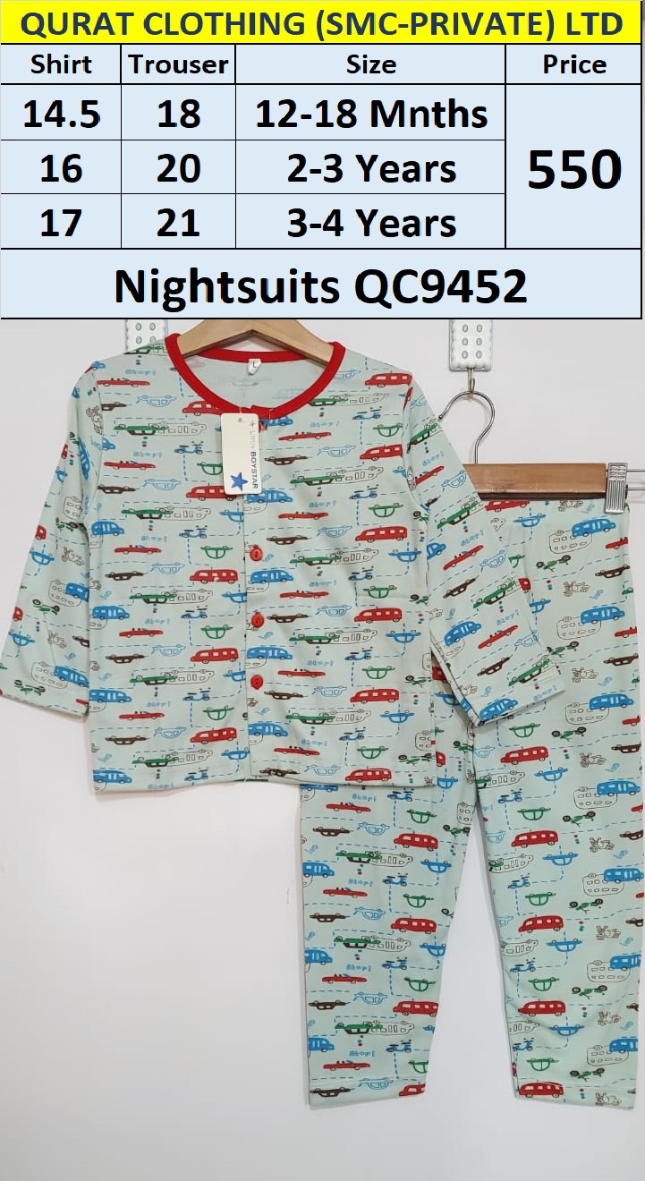 Front Open Cars & Vans Prints Night Suits QC9452