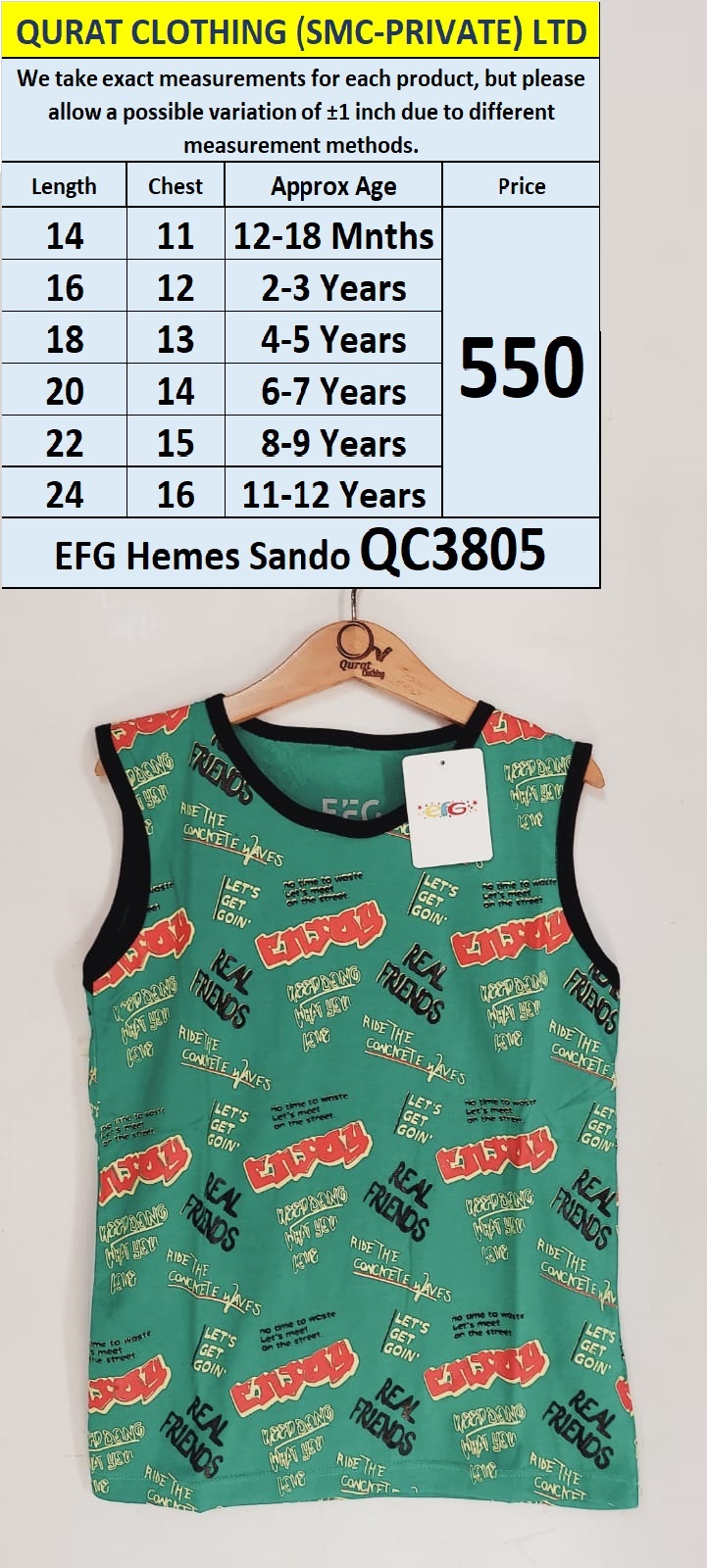 EFG Hemes Brand Sando QC3805