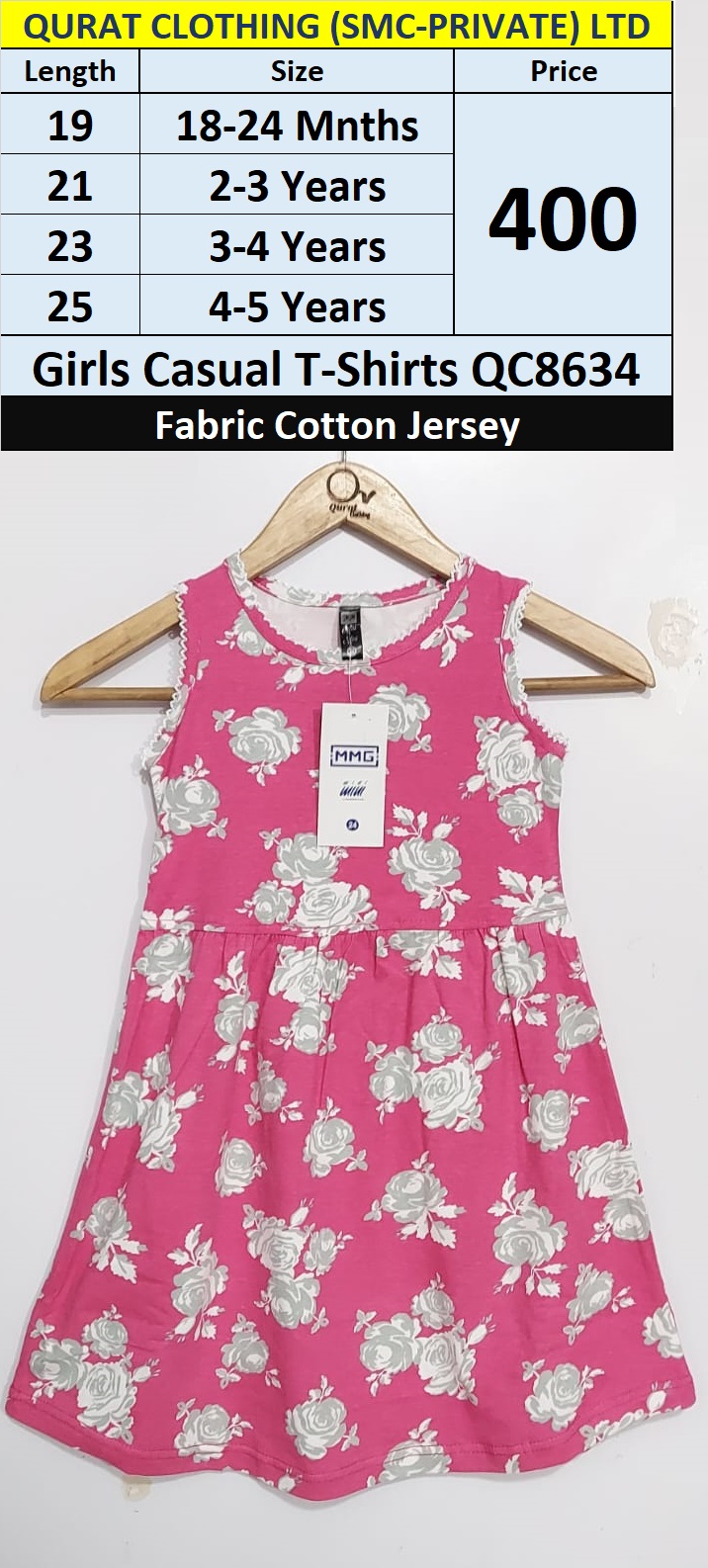 Cotton Jersey Casual Wear Frock QC8634