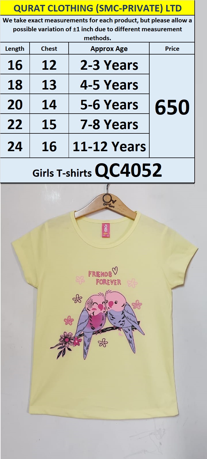 Girls T-shirts QC4052