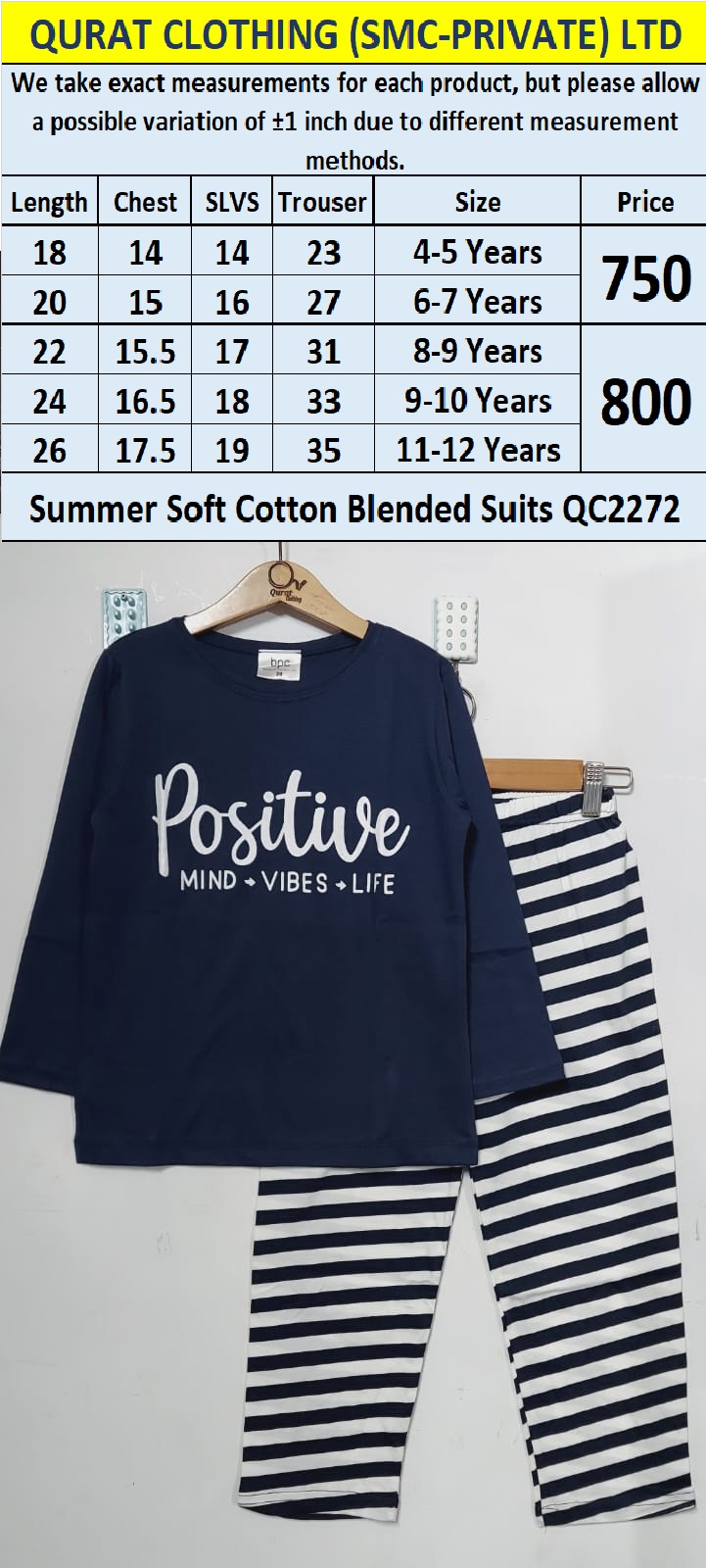 Summer Soft Cotton Blended Suit QC2272