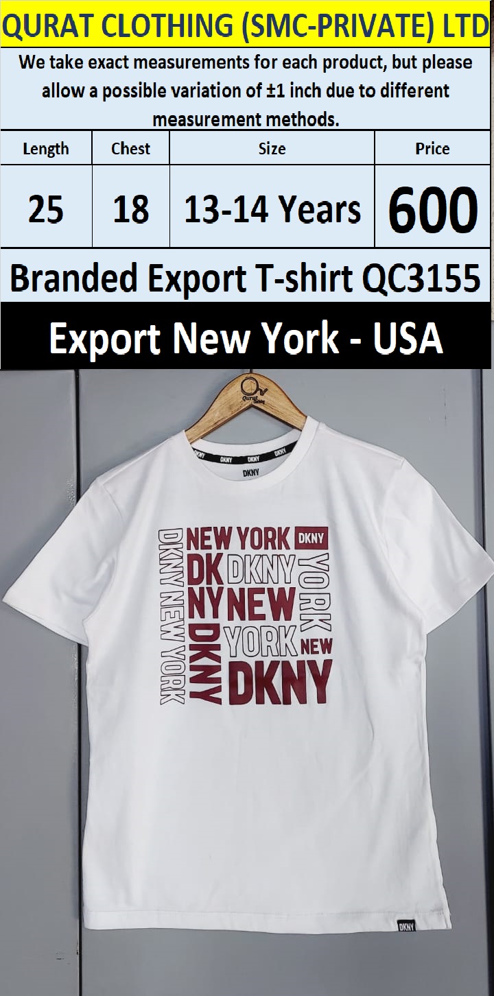 DKNY Brand T-shirt QC3155 Export New York - USA
