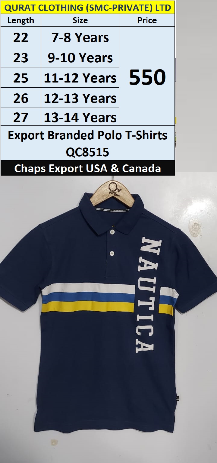  Branded Chaps Polo T-shirt QC8515, Export USA & Canada