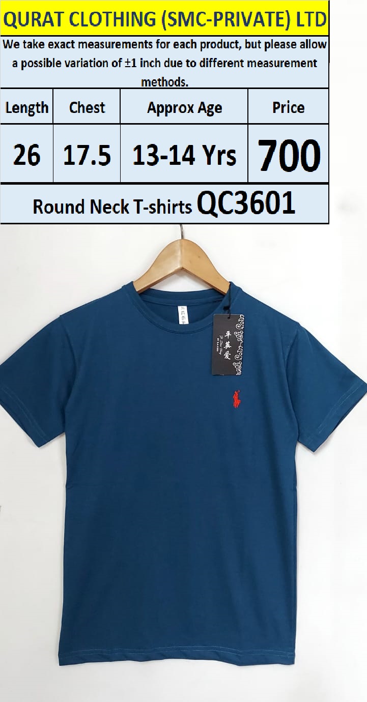 Round Neck Soft Cotton Blended T-shirts QC3601