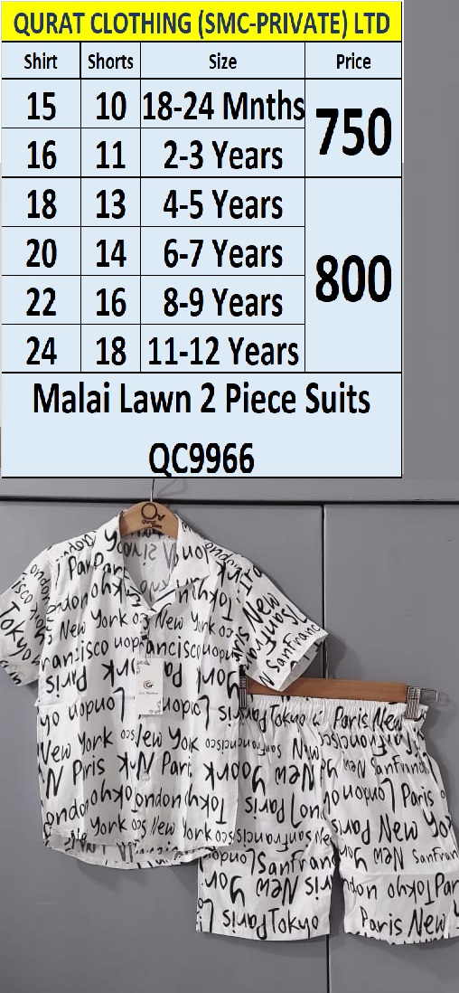Trending Malai Lawn 2 Piece Suit QC9966