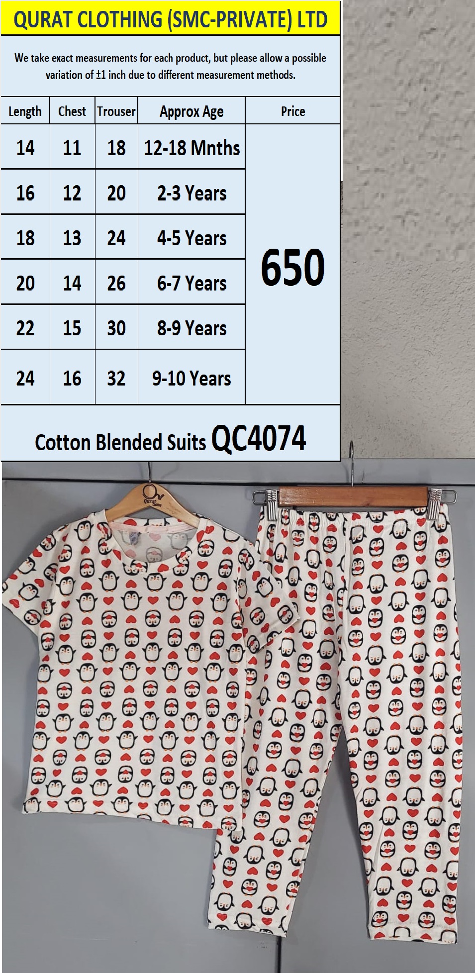 Cotton Blended Suits QC4074