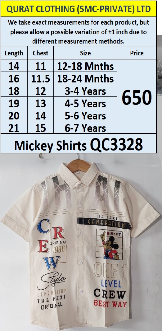White Mickey Shirt QC3328