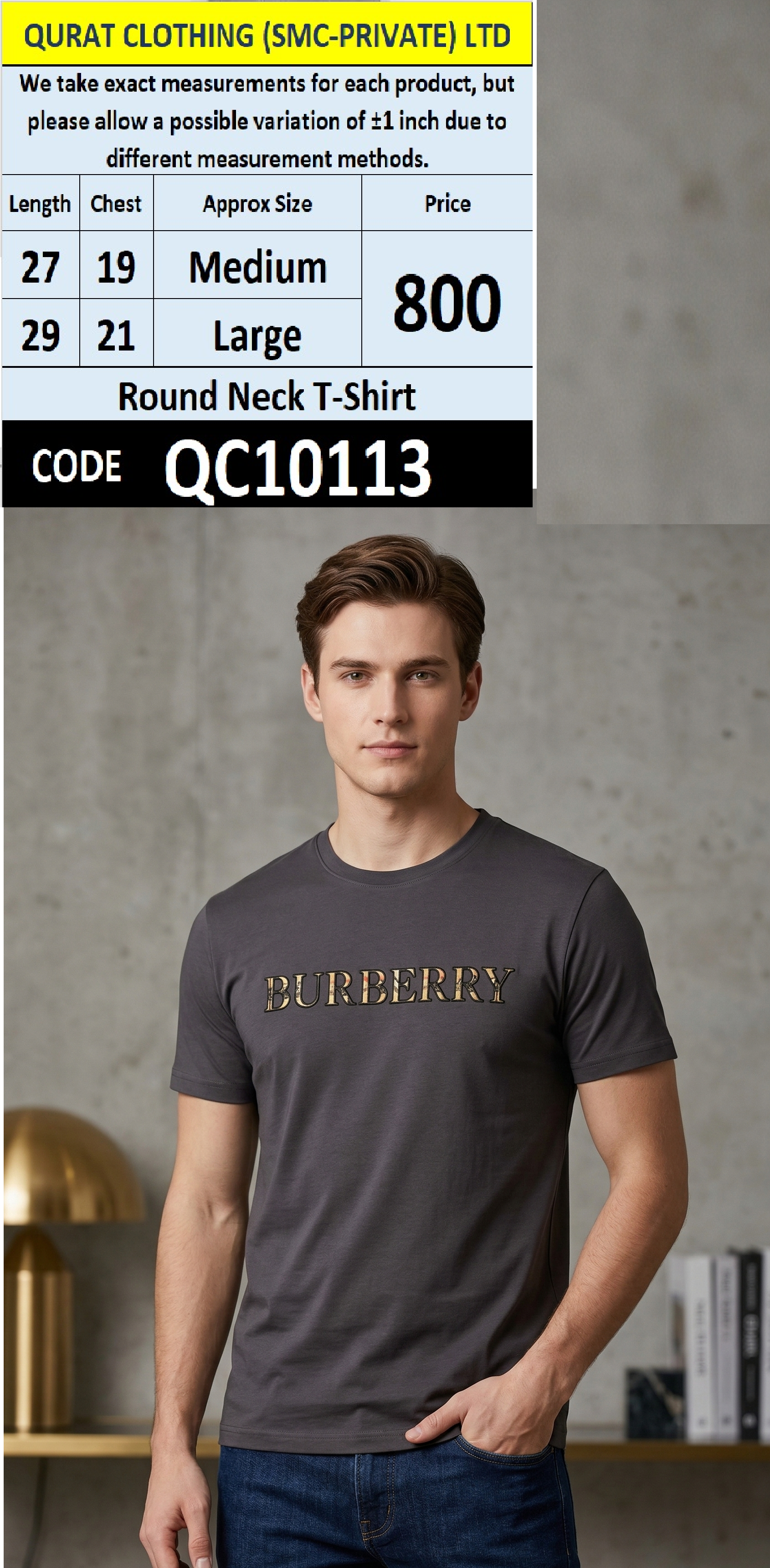Round Neck Polo T-shirt - QC10113