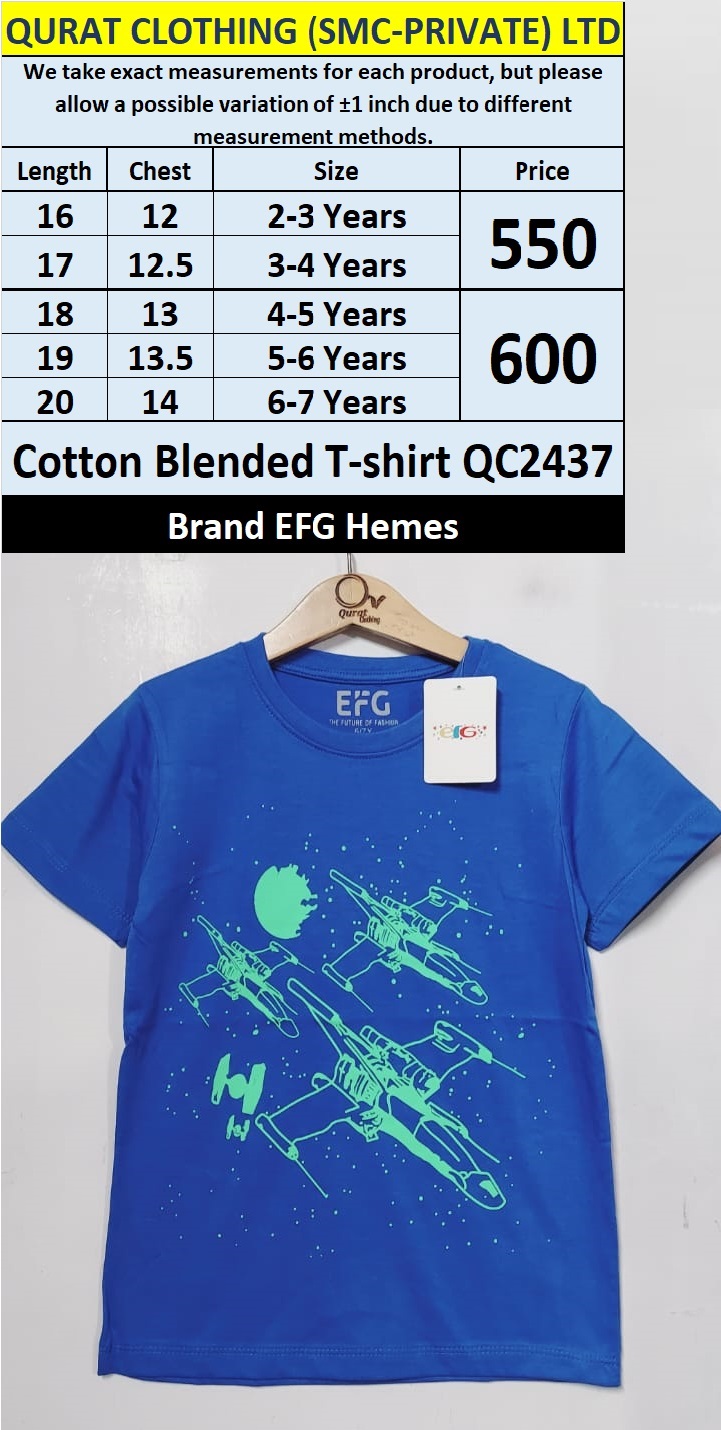 EFG Hemes Brand Cotton Blended T-shirt QC2437