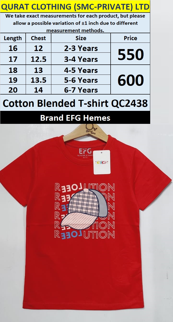 EFG Hemes Brand Cotton Blended T-shirt QC2438