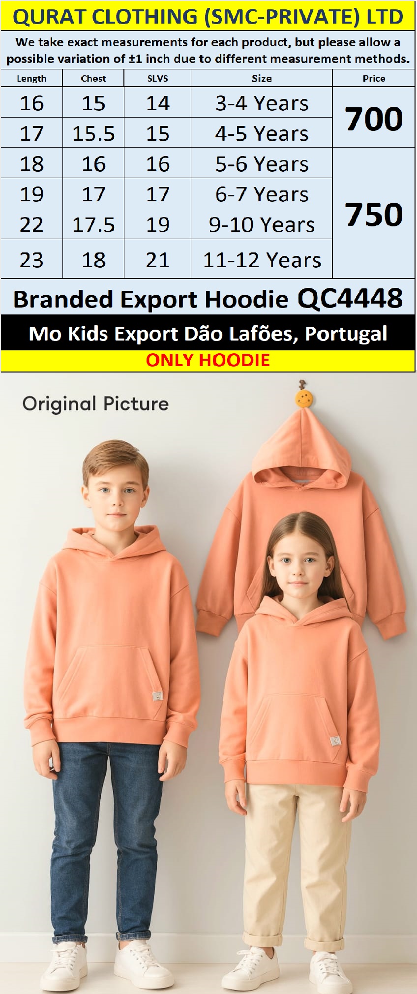 MO Clothing Brand Hoodie Export Dão Lafões, Portugal - QC4448