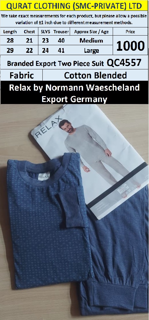 Relax by Normann Waescheland Branded Two Piece Suits QC4557 Export Germany