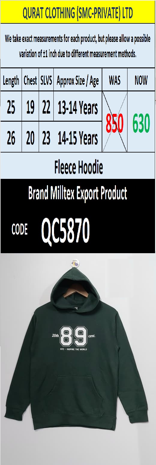 Top International Branded Export Hoodie / Sweatshirt Products - QC5870