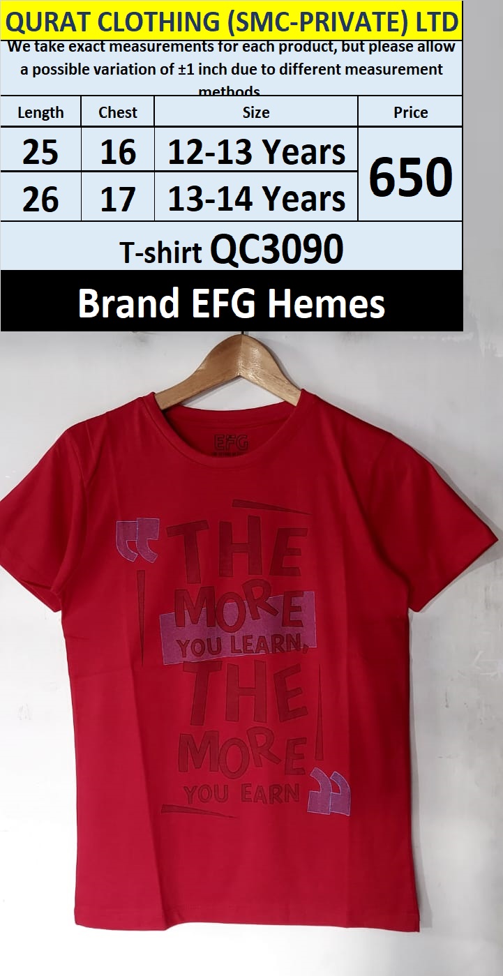 EFG Hemes Brand Cotton Blended T-shirt QC3090