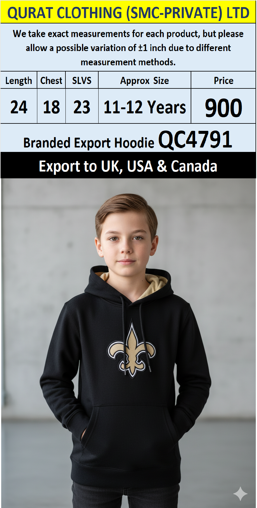 Branded Export UK, USA & Canada Top Brands Hoodie QC4791