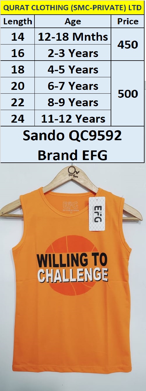 Willing to Challenge Sando QC9592 Brand EFG