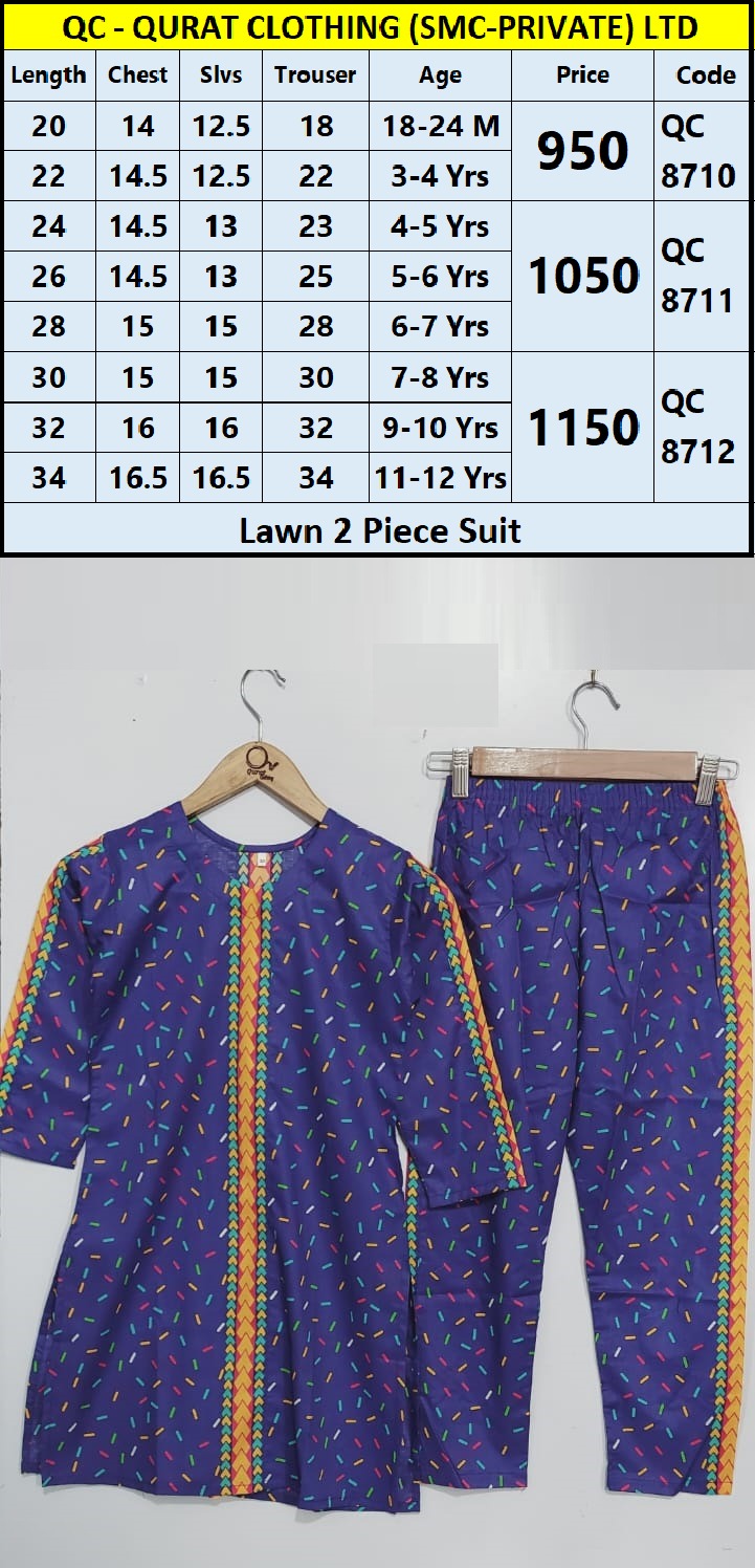 Lawn 2 Piece Suit QC8712