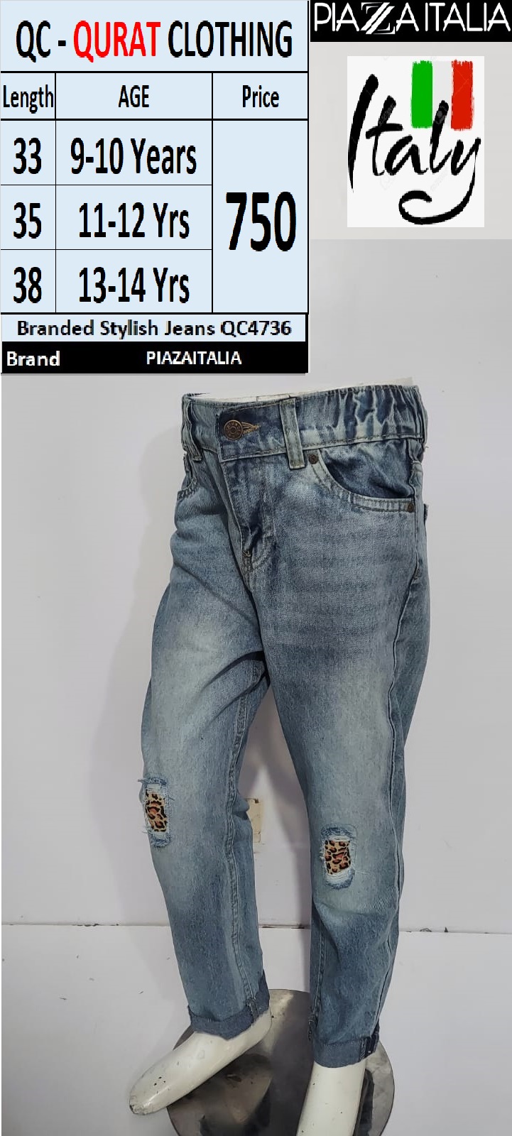 Branded Stylish Jeans QC4736 Brand PIAZAITALIA (Export Italy)