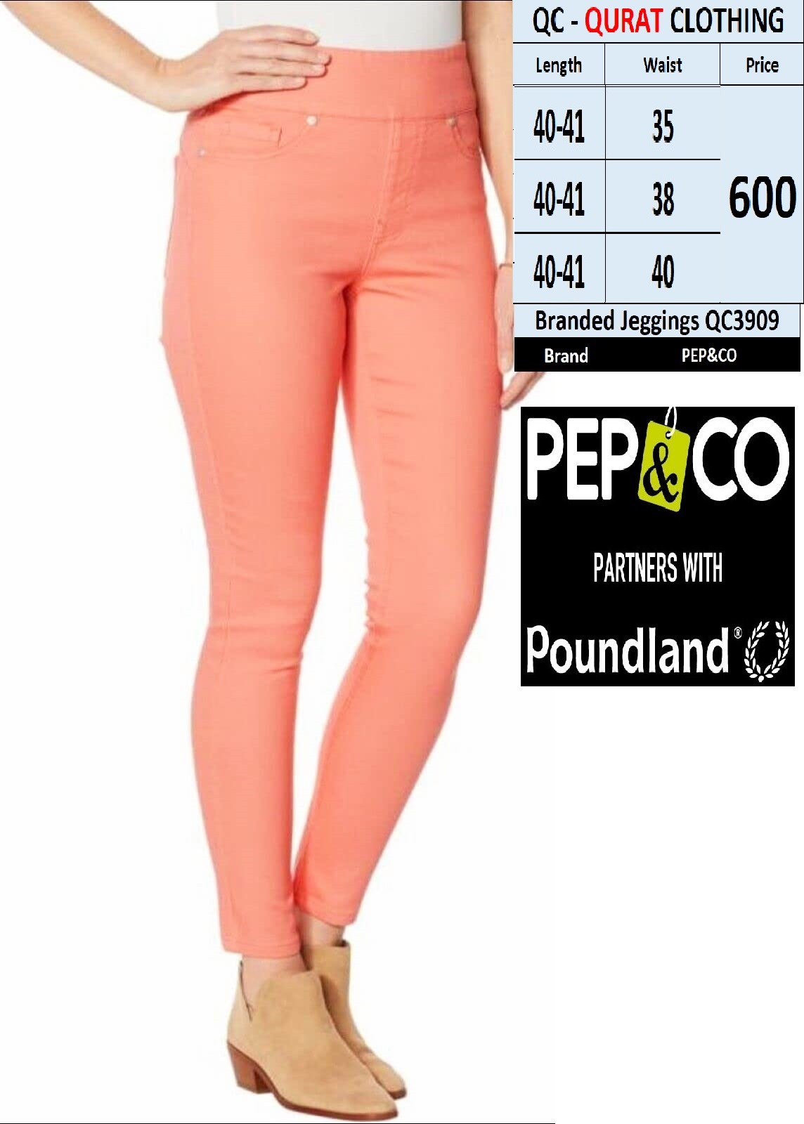 Branded Jeggings QC3909 Brand PEP&CO - QC3909