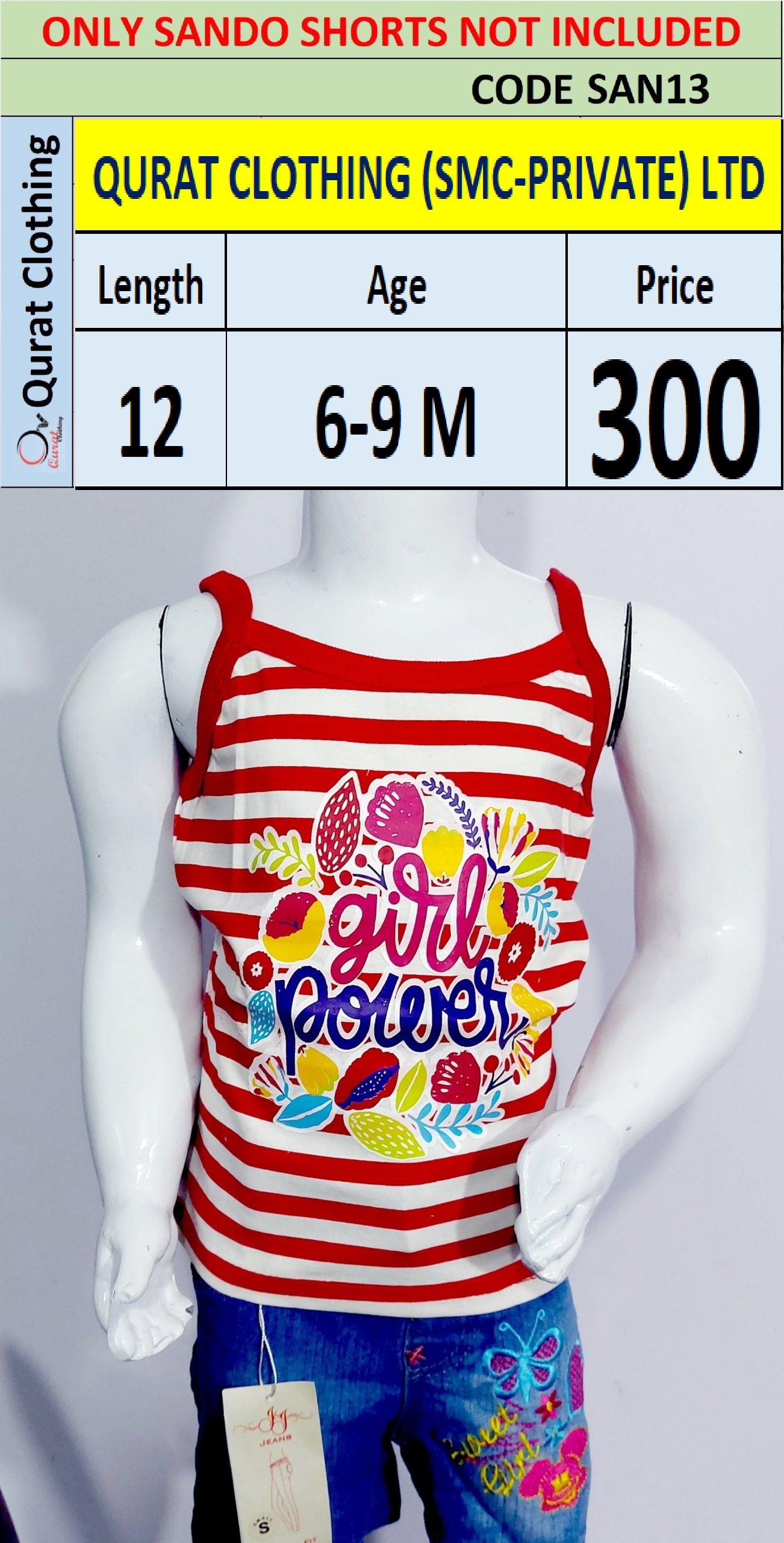 SANDO / TANK TOP CODE SAN13 (Print might change according to Size) - SAN13