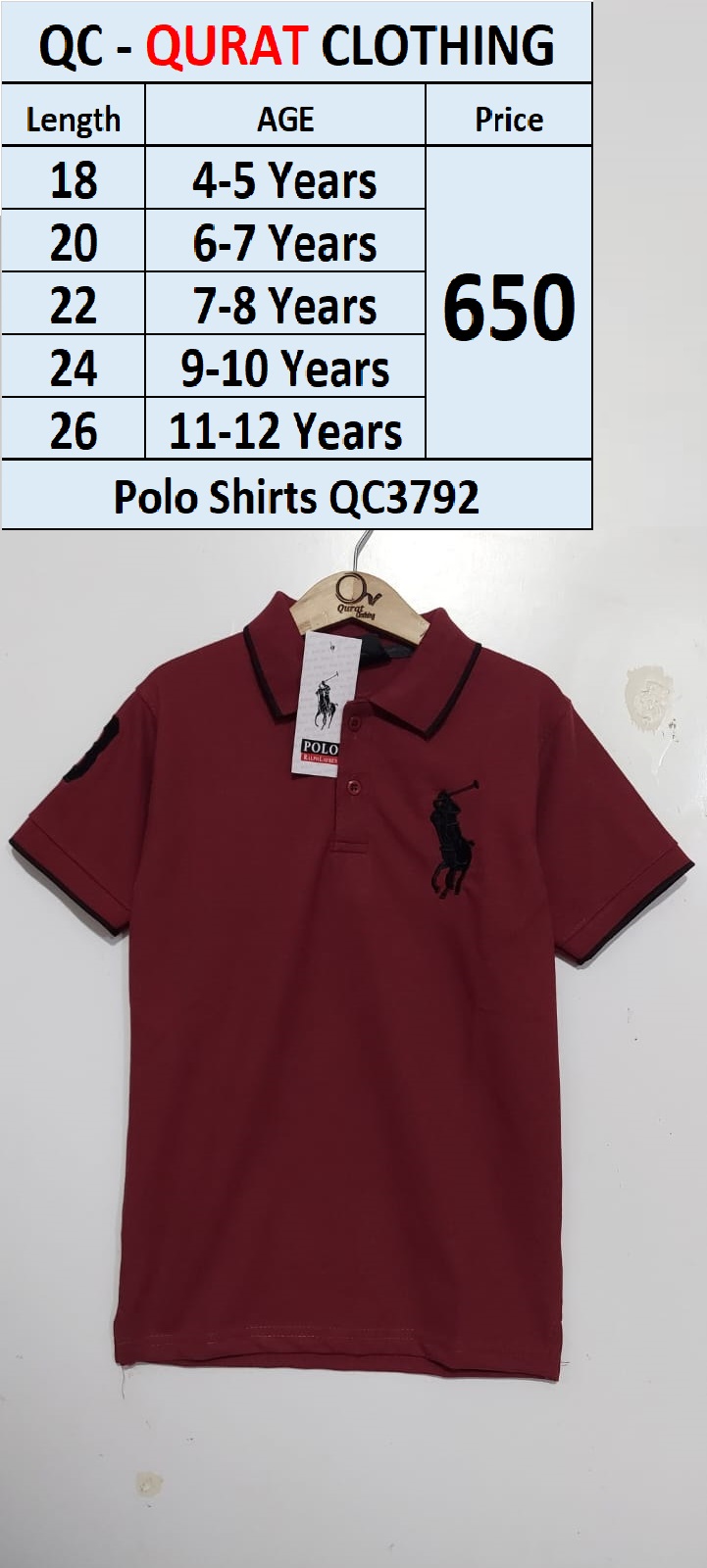 Polo Shirt Code QC37fdg92