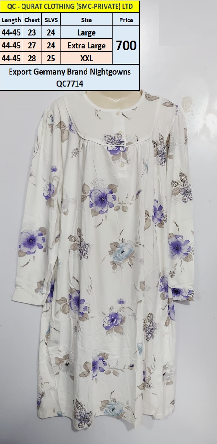 Export Germany Brand Nightgowns QC7714