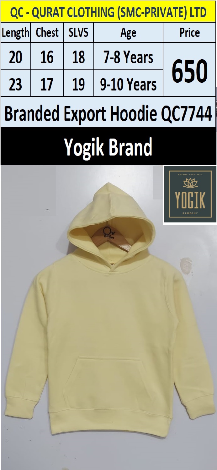 Branded Export Hoodie QC7744 Brand Yogik