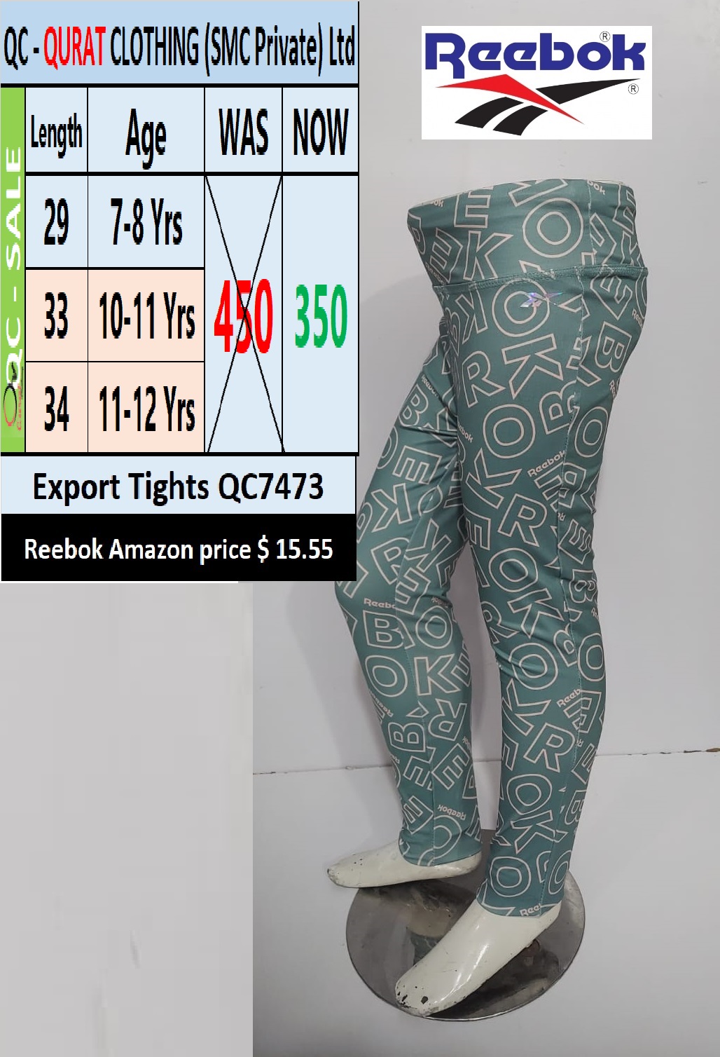 Reebok Branded Export Tights QC7473