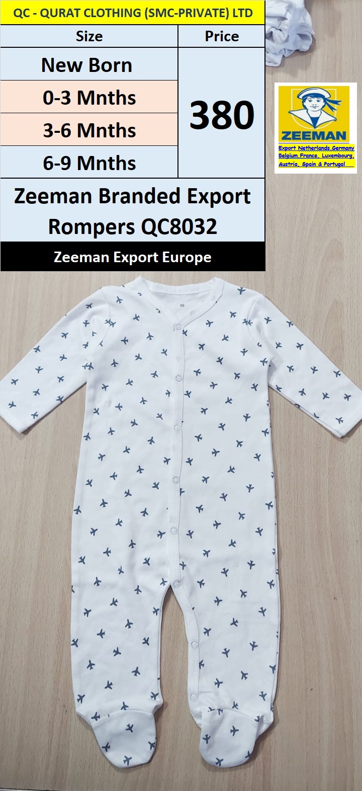 Zeeman Branded Romper Export Europe