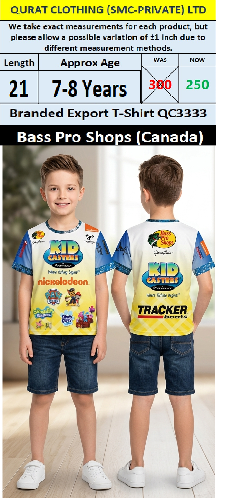 Branded T-Shirt QC3333 Export Bass Pro Shops (Canada)