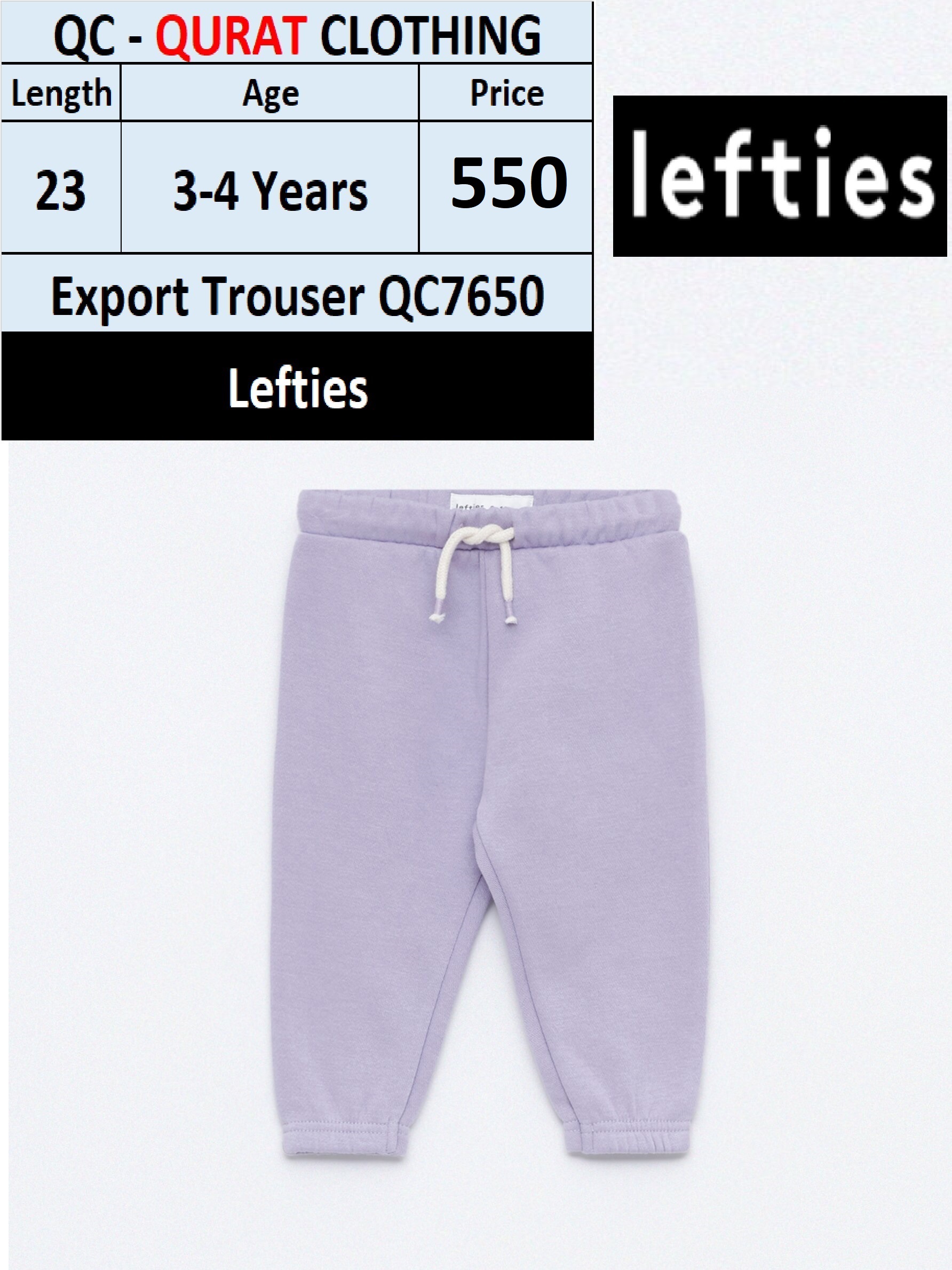 Lefties Branded Export Trouser QC7650