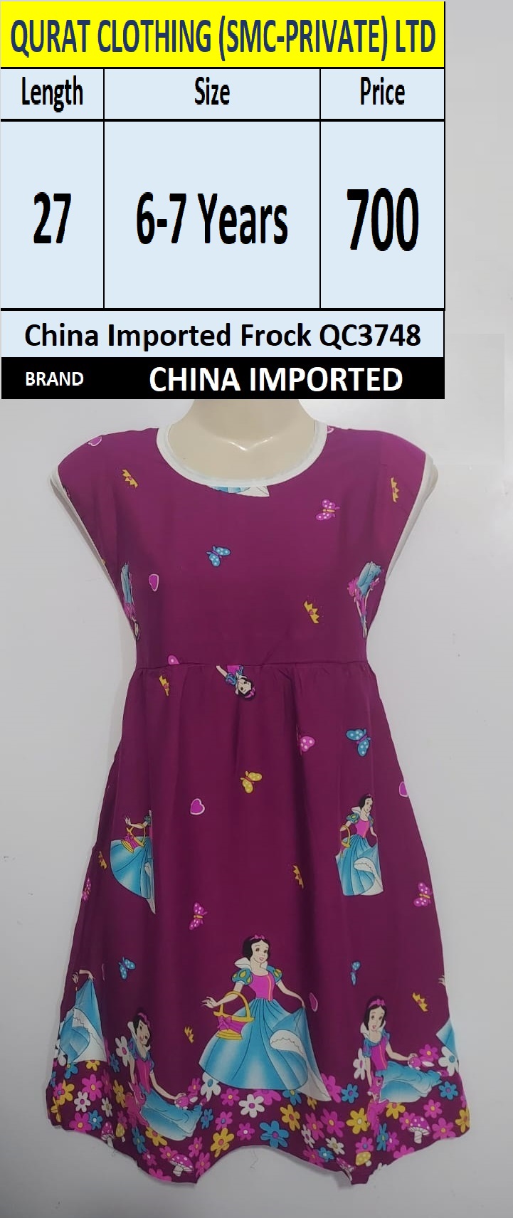 China Imported Frock QC3sad748