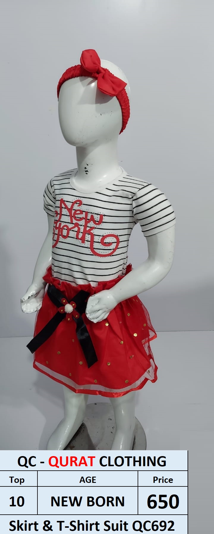 Skirt & T-Shirt Suit QC692