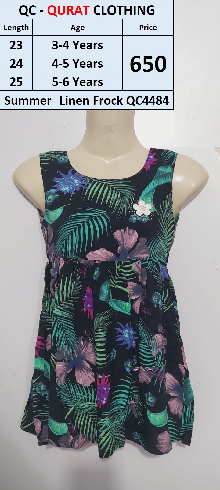 Summer Linen Frock Code QC44sS4