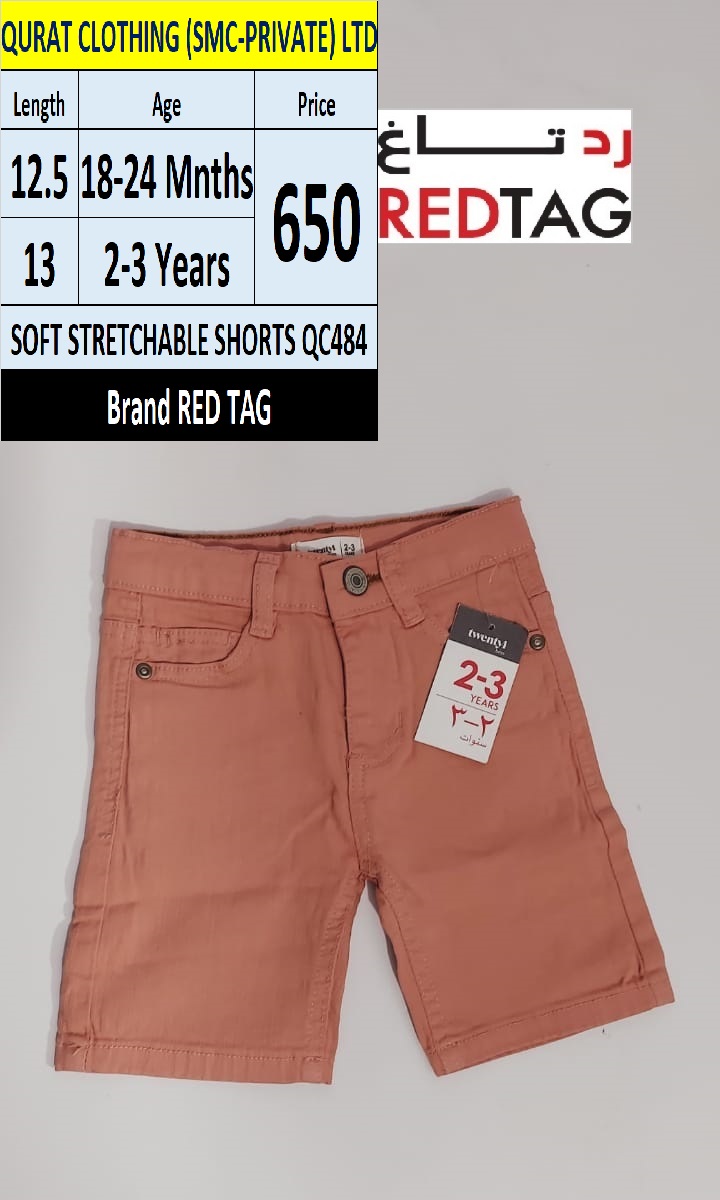 SOFT STRETCHABLE SHORTS Code QC484 Brand RED TAG