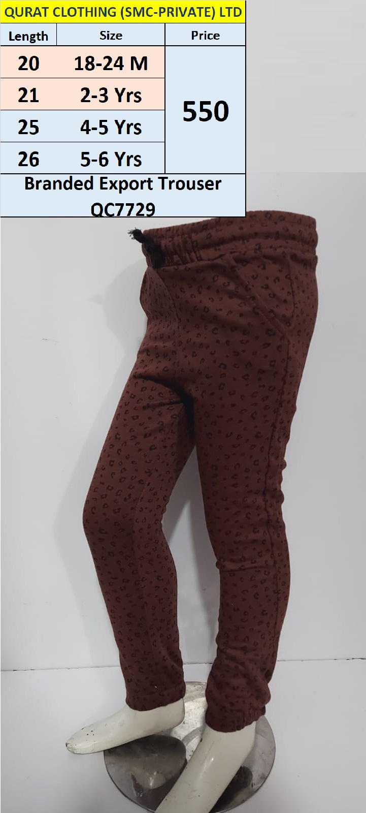 Branded Export Trouser QC7729
