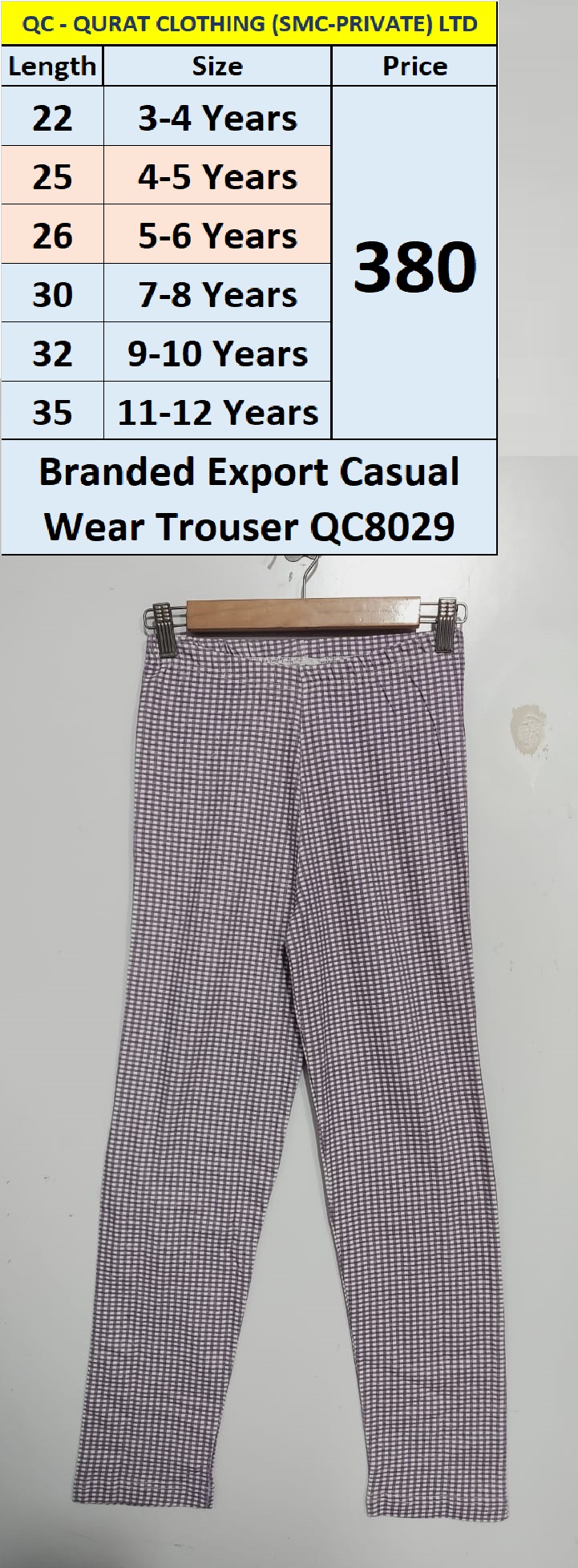 Branded Export Casual Wear Trouser QC8029