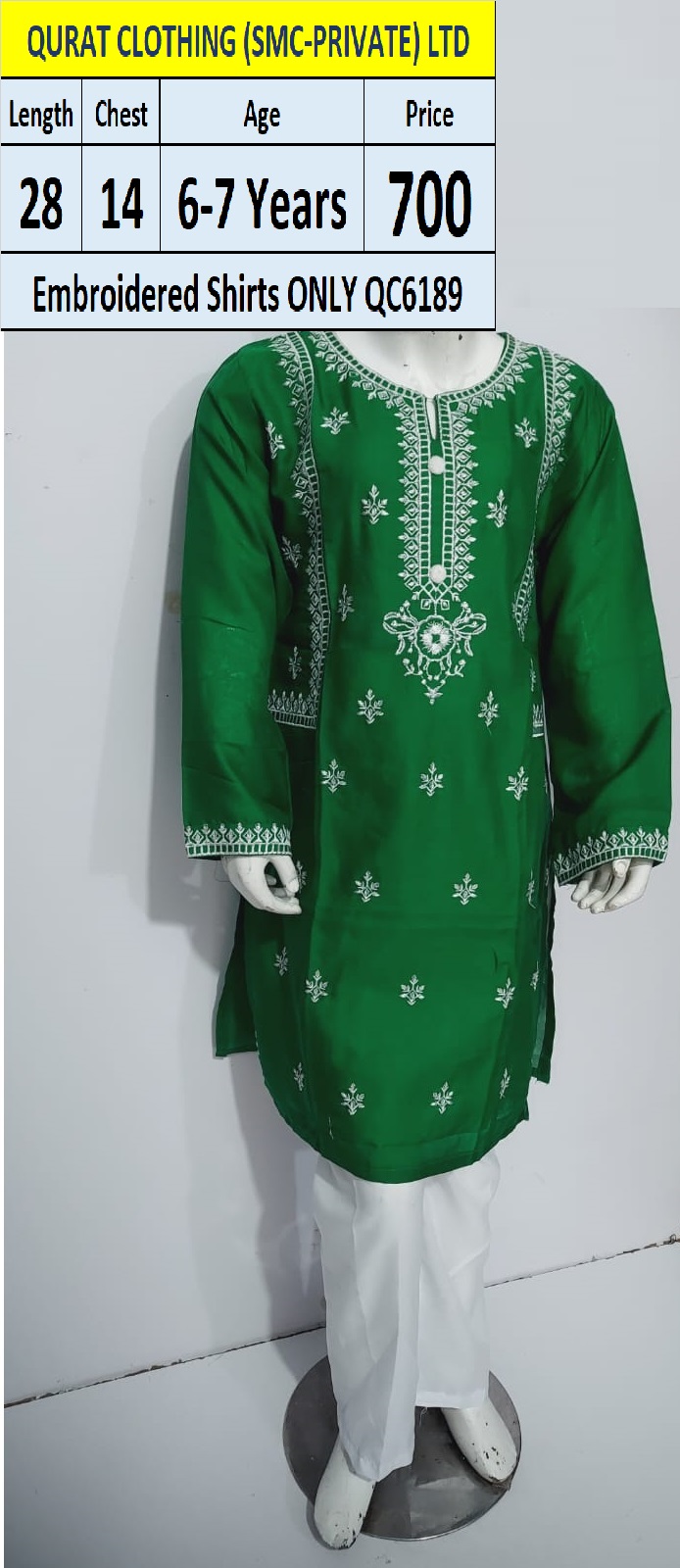 Embroidered Shirts ONLY QC6189 (Without Dupatta)