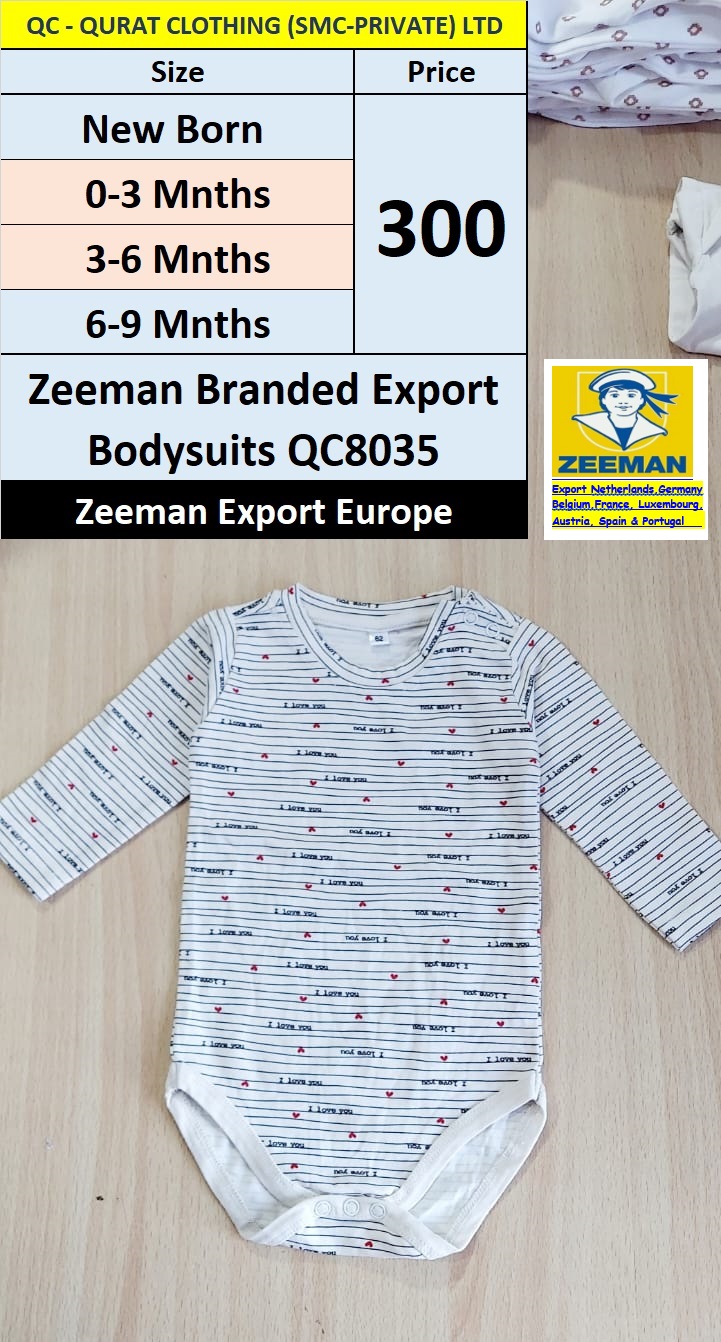 Zeeman Branded Body suits Export Europe