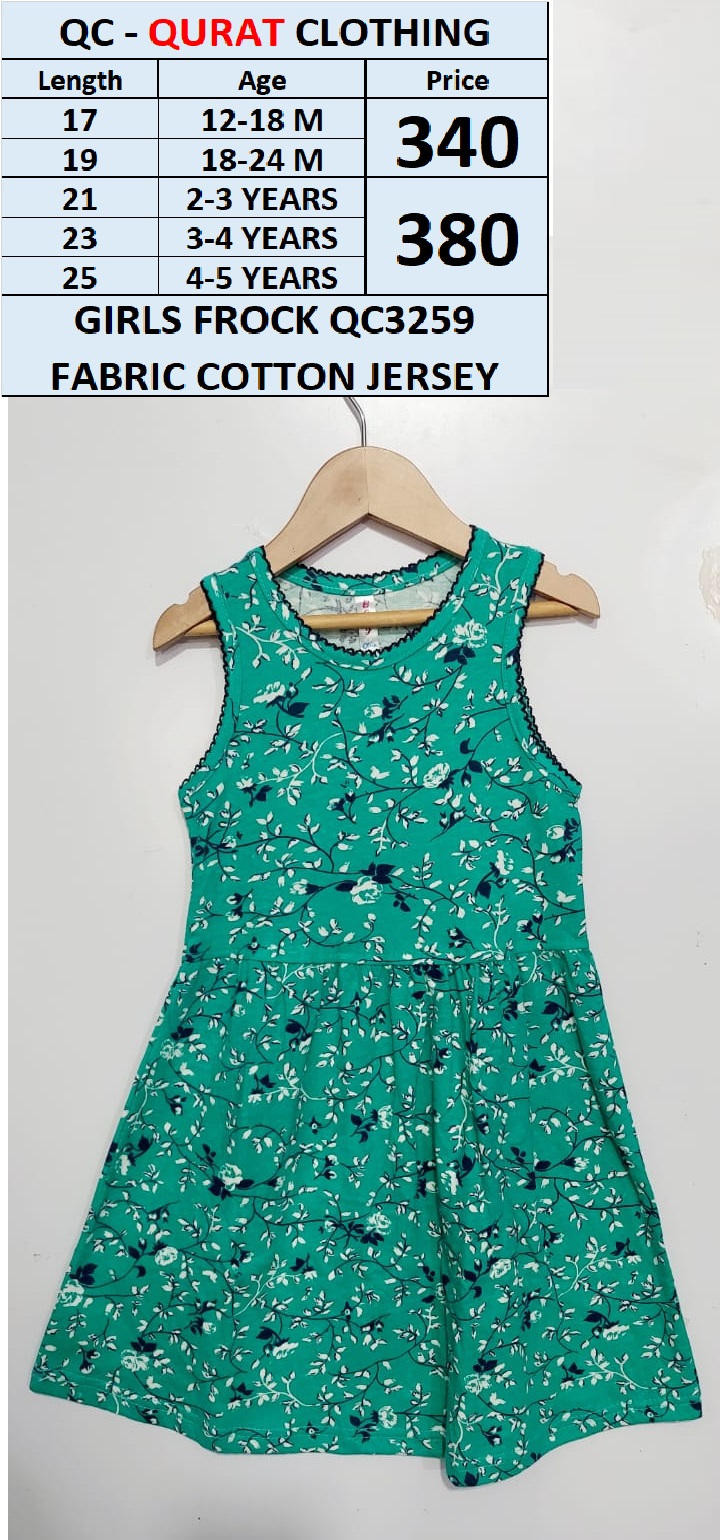 Girls Frock QC3259 (Fabric Cotton Jersey)