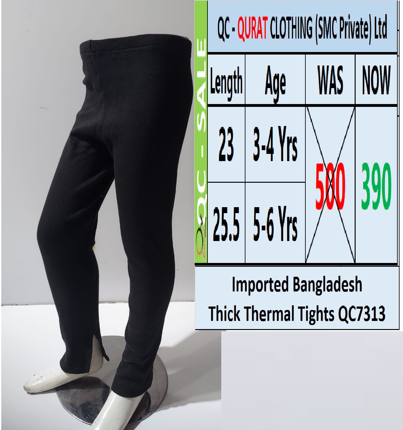 Imported Branded Bangladesh Thick Thermal Tights QC7313