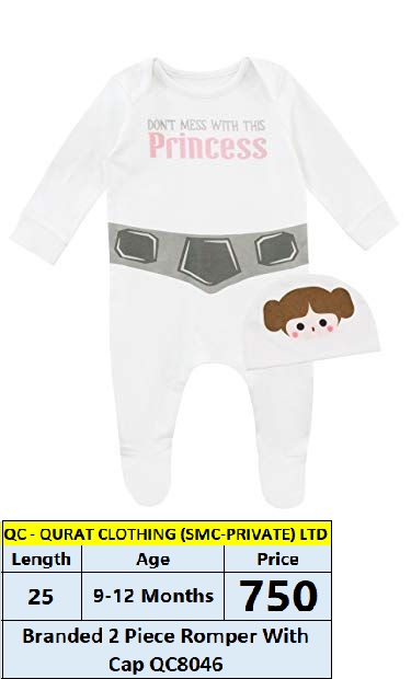 Branded Two Piece Rompers with Cap QC8046