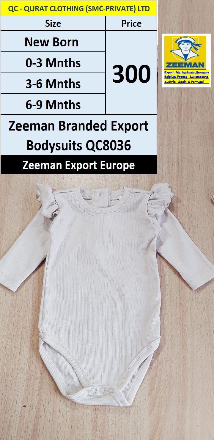 Zeeman Branded Bodysuits QC8036 Export Europe