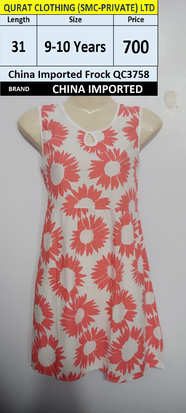China Imported Frock QC37sad58